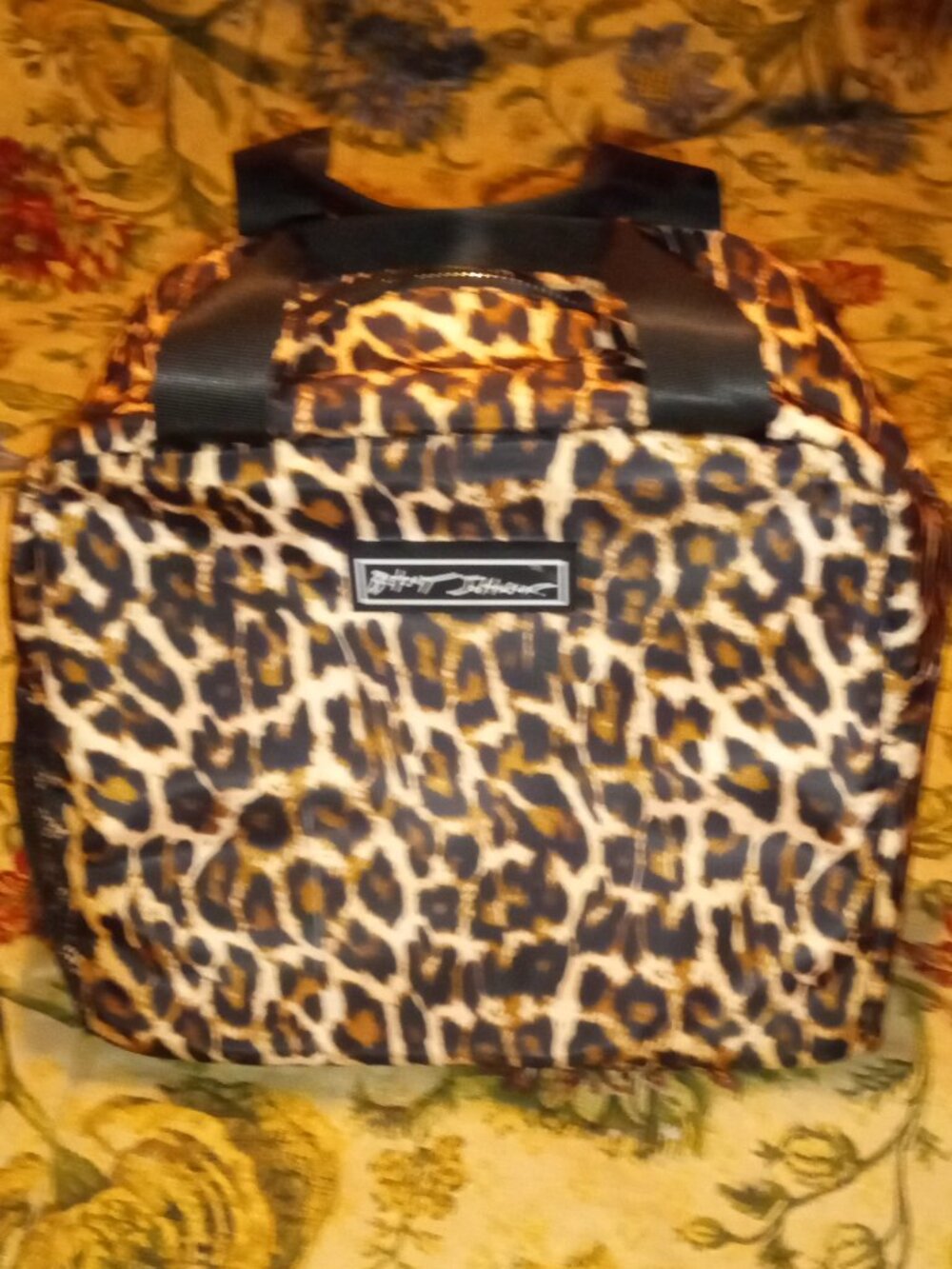 BETSEY JOHNSON LARGE TIGER PRINT LUNCH BAG